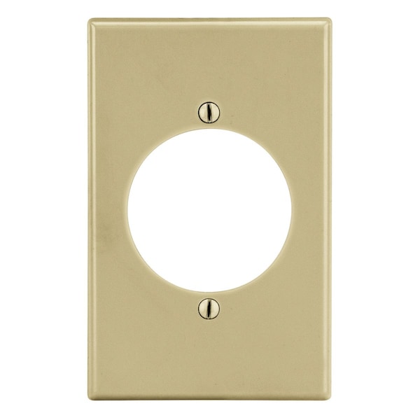 Hubbell Wiring Device-Kellems Wallplate, 1-Gang, 2.15" Opening, Ivory P724I